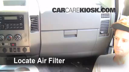 Cabin Air Filter Replacement 2007 Nissan Titan SE 5.6L V8 Crew